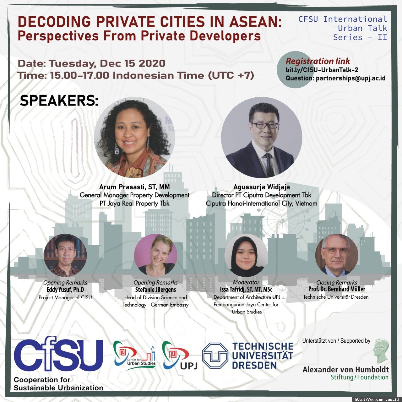 CFSU International Urban Talk Series II - DECODING PRIVATE CITIES IN ASEAN: Perspective From Private Developers